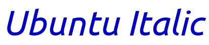 Ubuntu Italic police de caractère